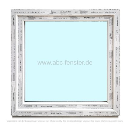 Kunststofffenster Salamander 100x100 cm (b x h), weiß, 3-fach Verglasung