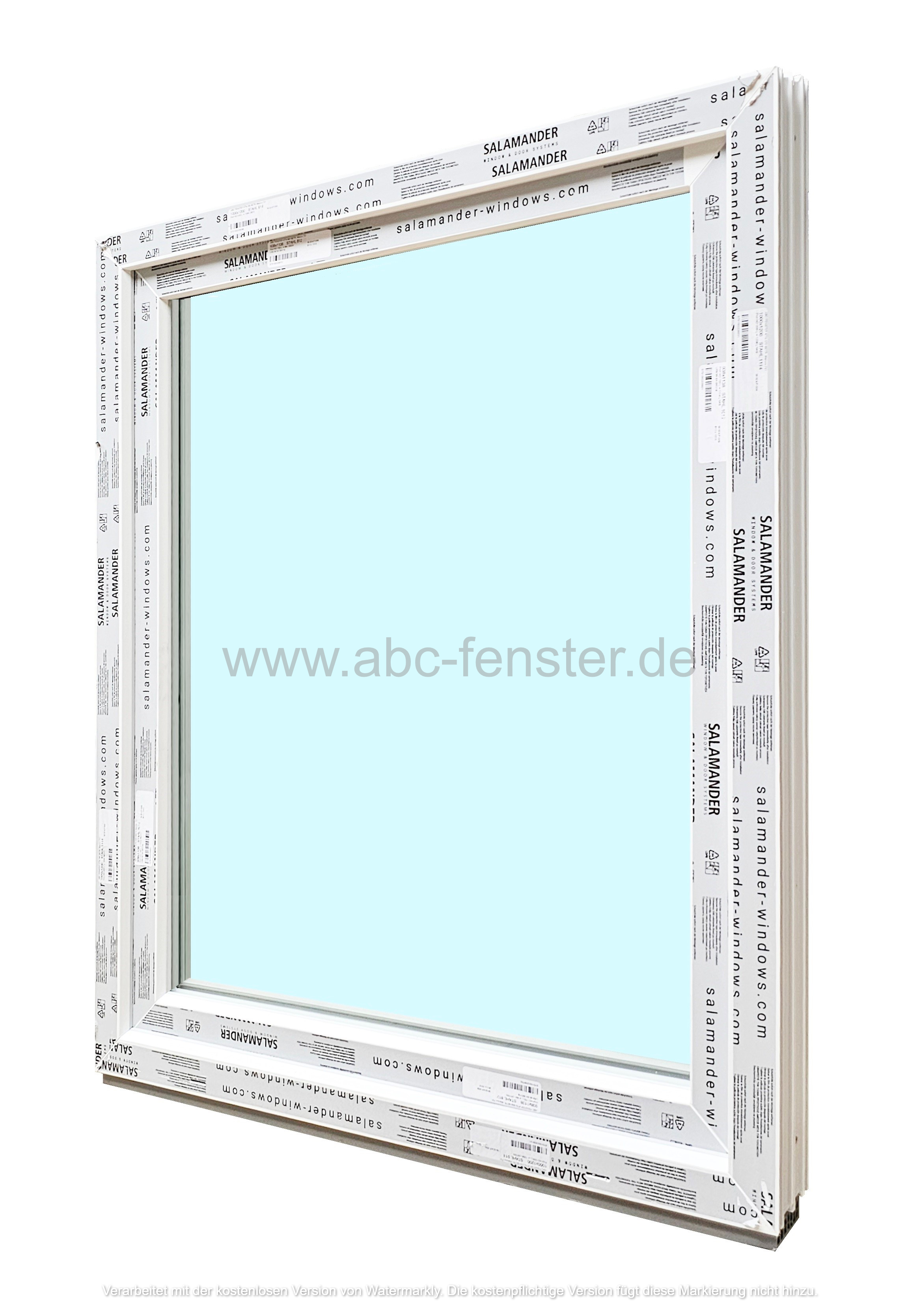 Kunststofffenster Salamander 100x120 cm (b x h), weiß, 3-fach Verglasung – Bild 2