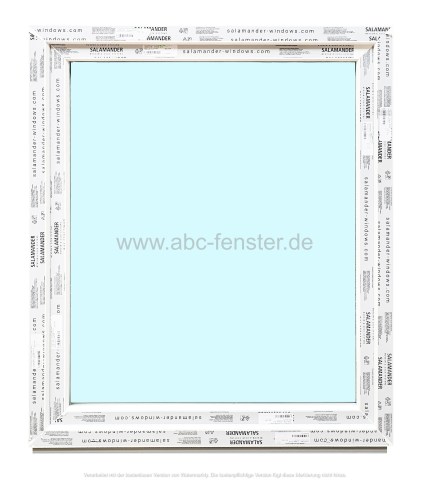 Kunststofffenster Salamander 110x130 cm (b x h), weiß, 3-fach Verglasung