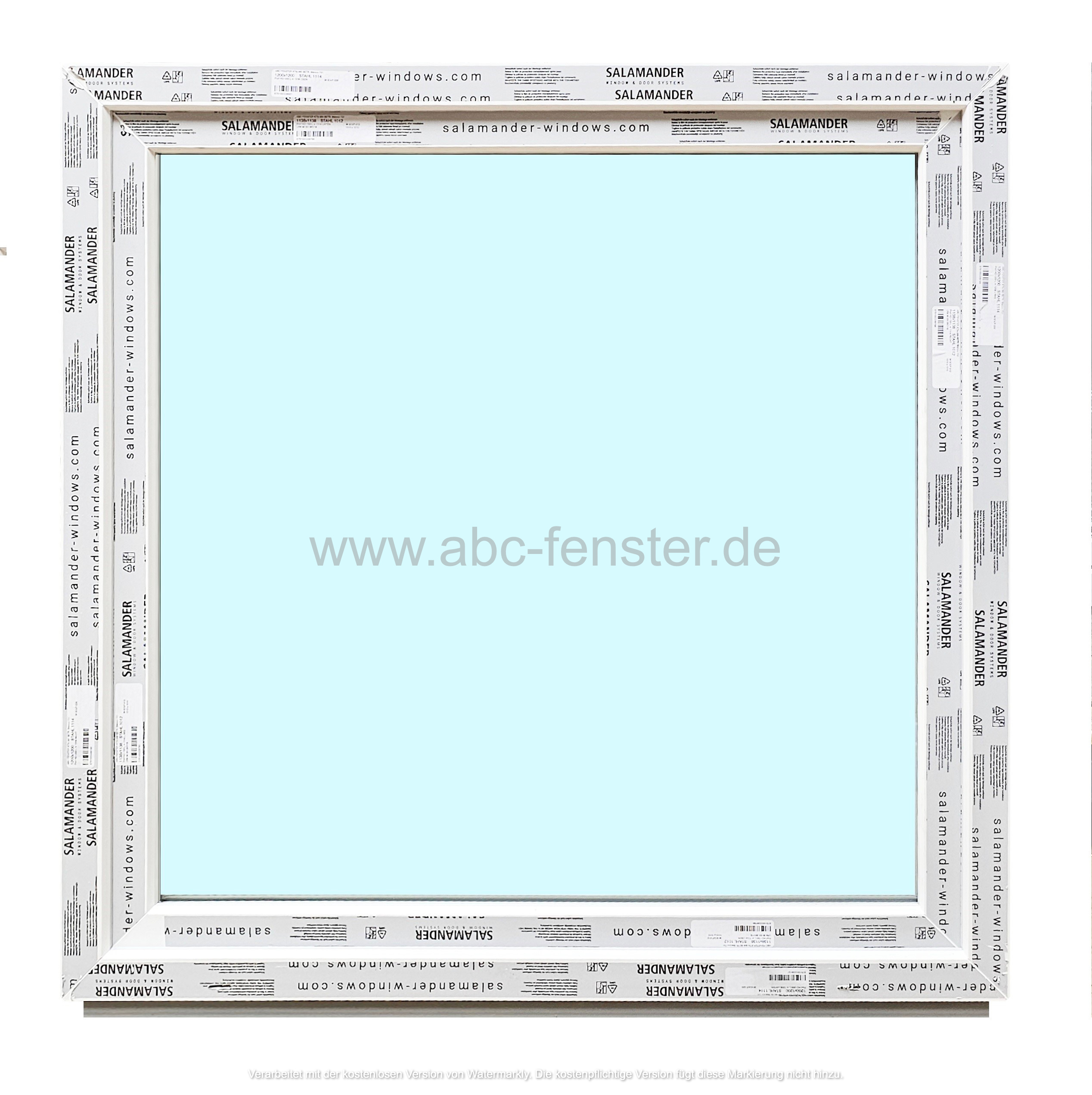 Kunststofffenster Salamander 120x120 cm (b x h), weiß, 3-fach Verglasung