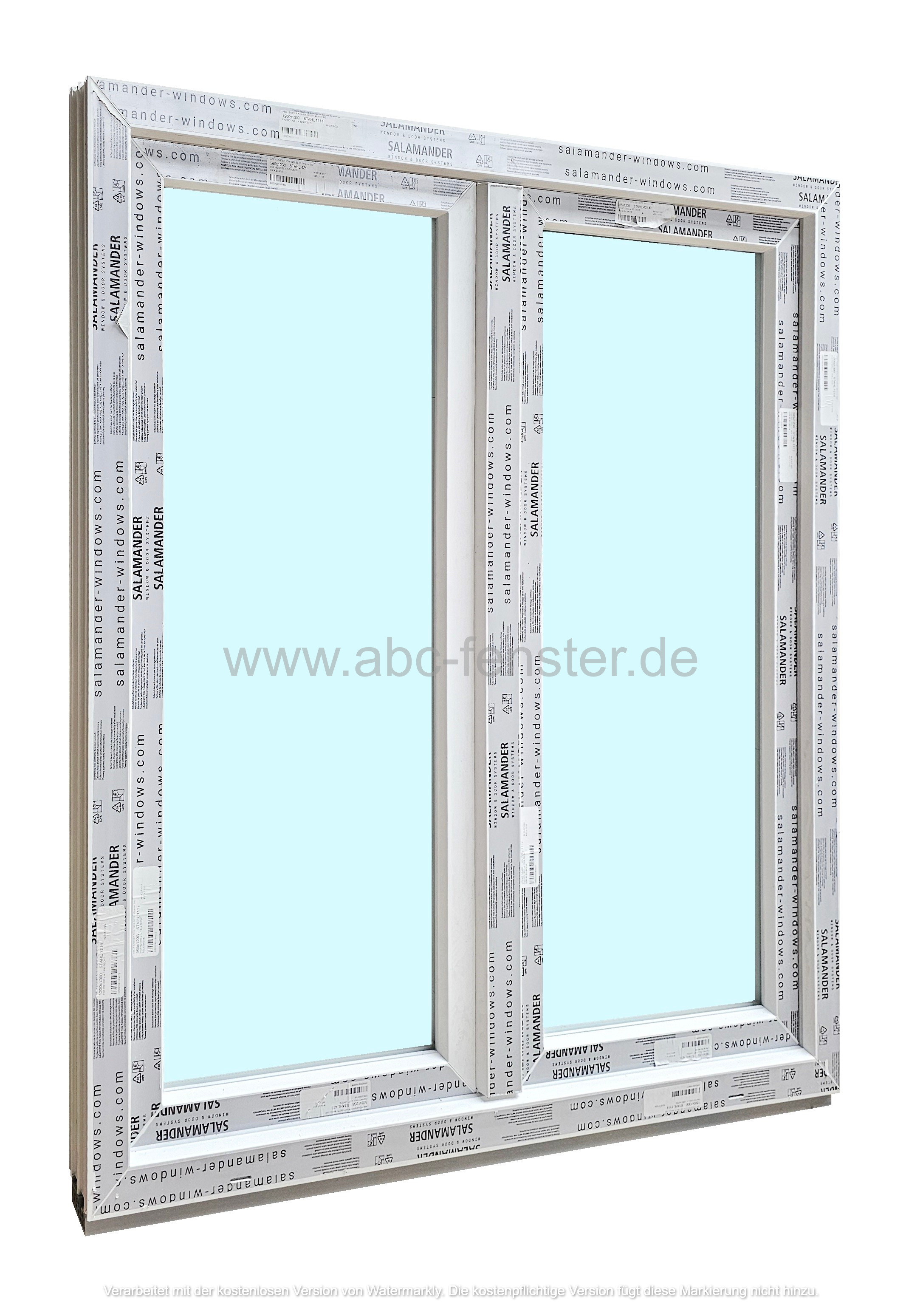 Kunststofffenster 120x130 cm (b x h), weiß, 2-flügelig, 3-fach Verglasung – Bild 2