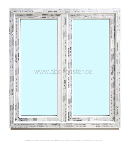 Kunststofffenster 120x130 cm (b x h), weiß, 2-flügelig, 3-fach Verglasung