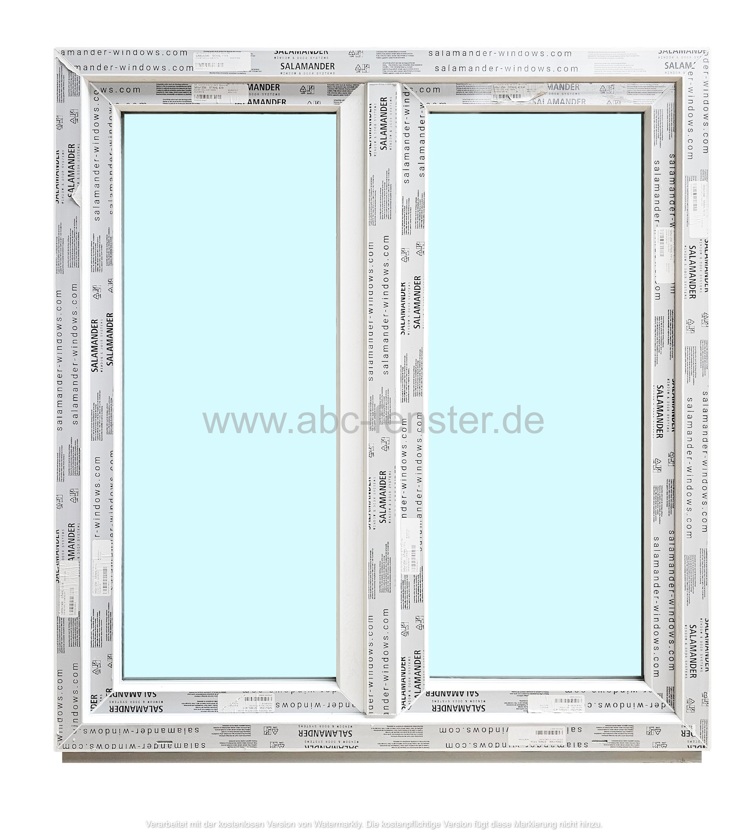 Kunststofffenster 120x130 cm (b x h), weiß, 2-flügelig, 3-fach Verglasung