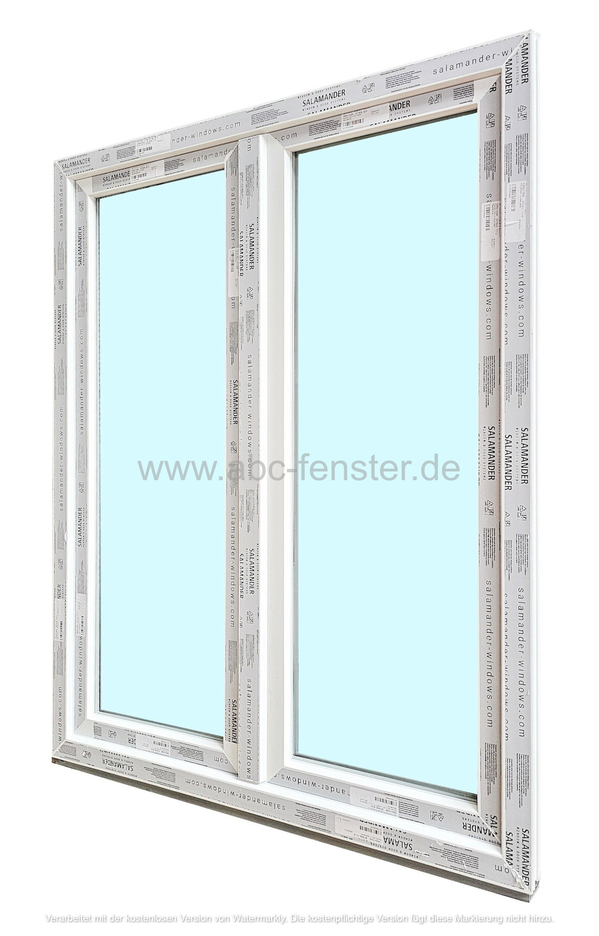 Kunststofffenster 120x150 cm (b x h), weiß, 2-flügelig, 3-fach Verglasung – Bild 2