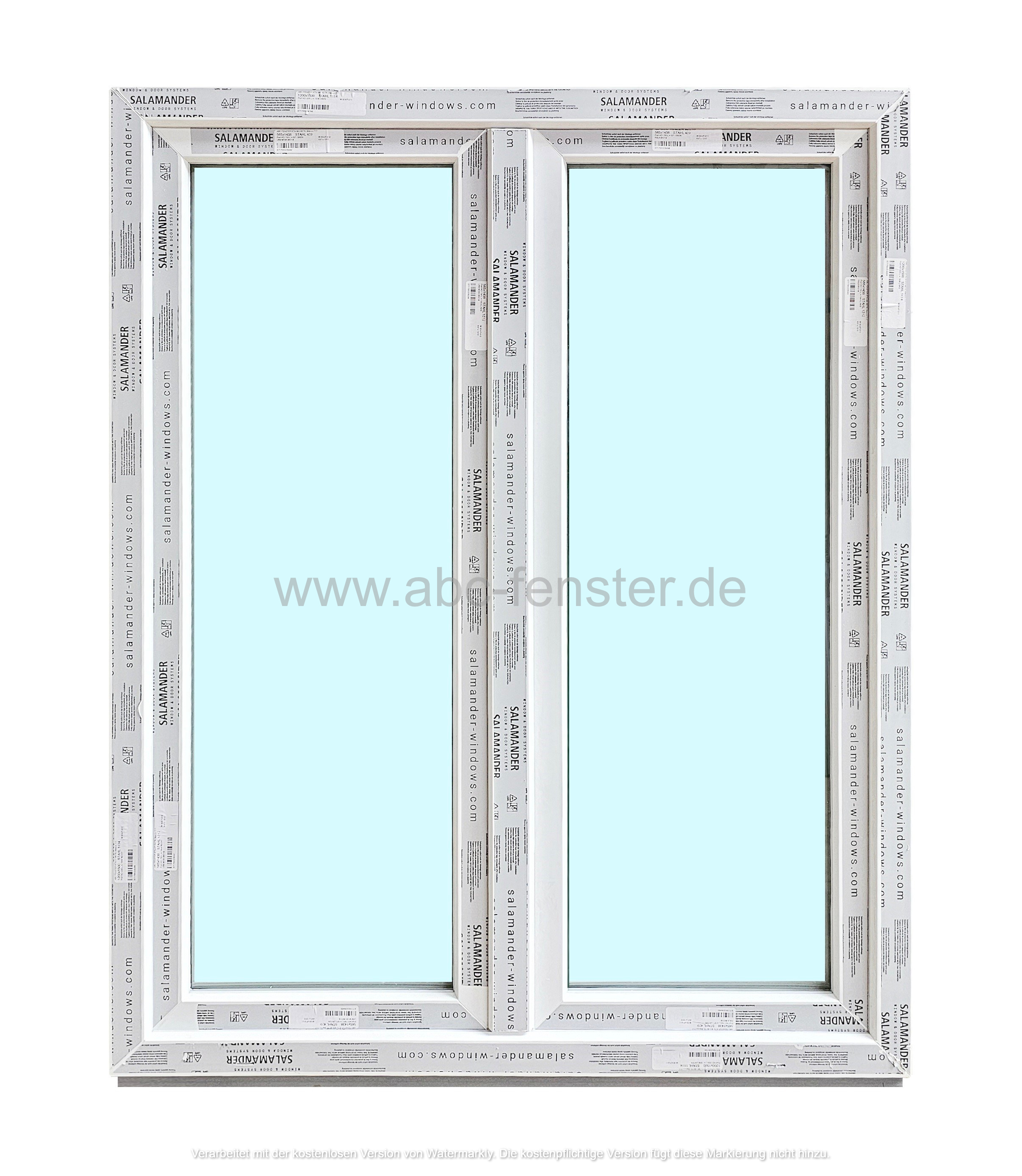 Kunststofffenster 120x150 cm (b x h), weiß, 2-flügelig, 3-fach Verglasung