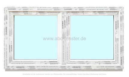 Kunststofffenster 150x80 cm (b x h), weiß, 2-flügelig, 3-fach Verglasung