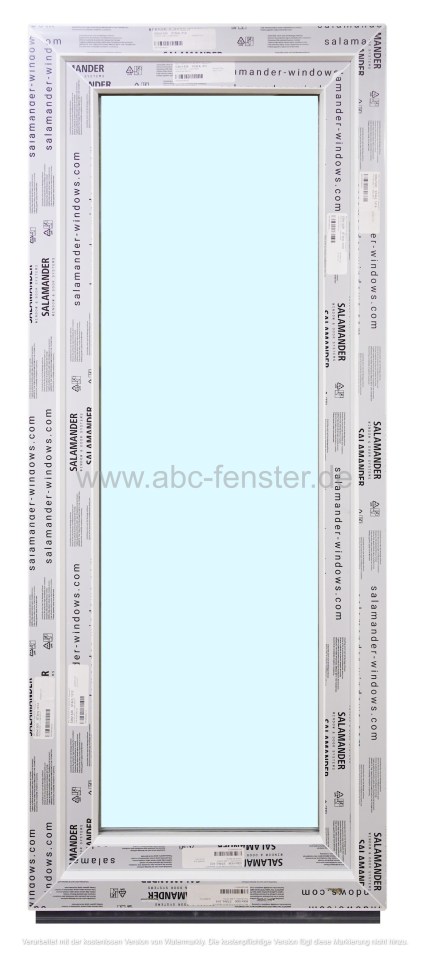 Kunststofffenster Salamander 60x150 cm (b x h), weiß, 3-fach Verglasung