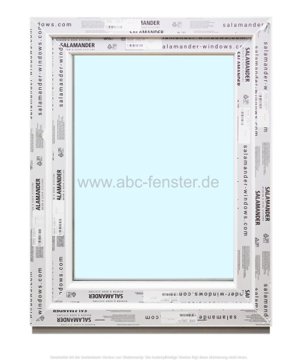Kunststofffenster Salamander 70x90 cm (b x h), weiß, 3-fach Verglasung