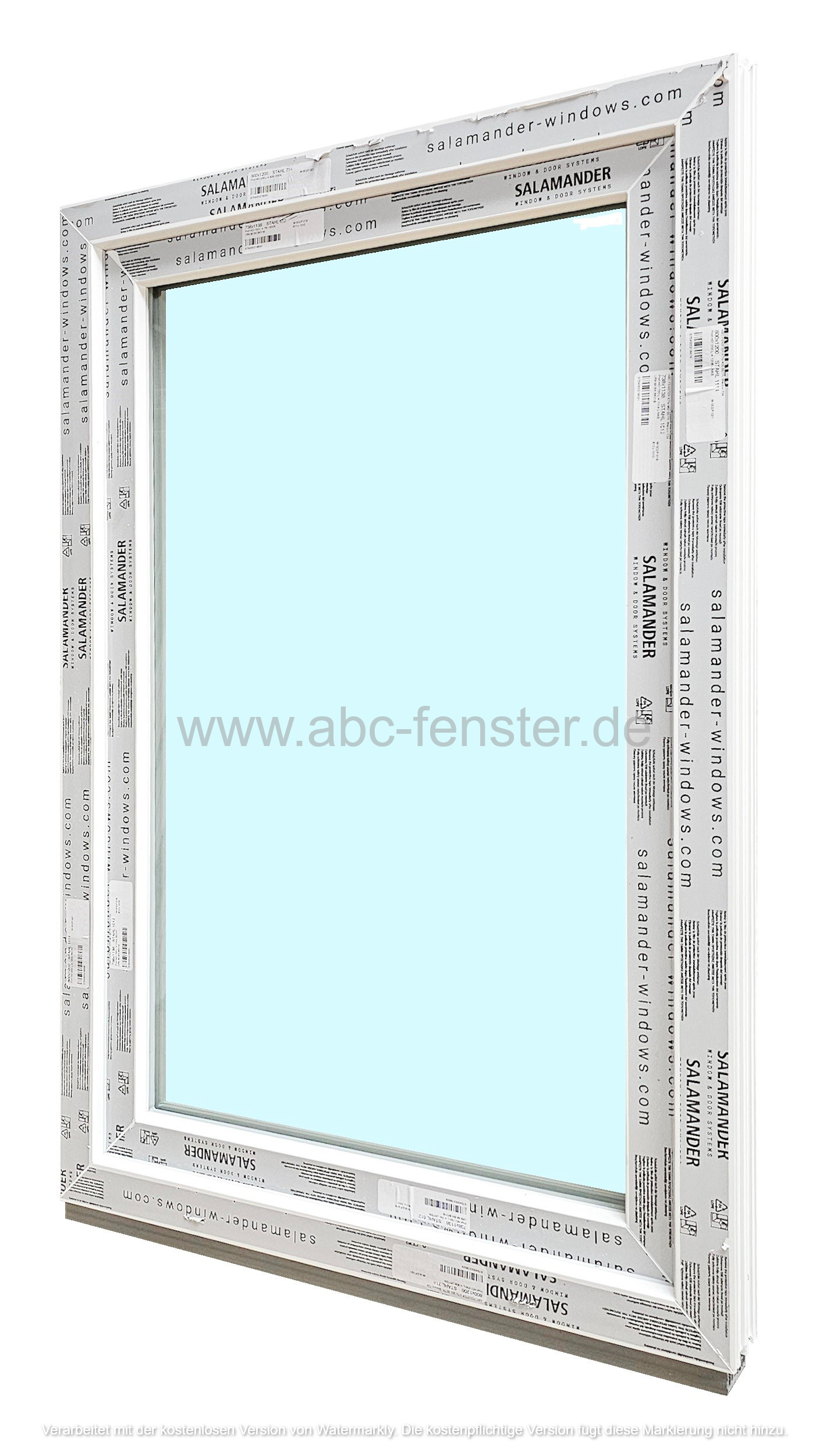 Kunststofffenster Salamander 80x120 cm (b x h), weiß, 3-fach Verglasung – Bild 2