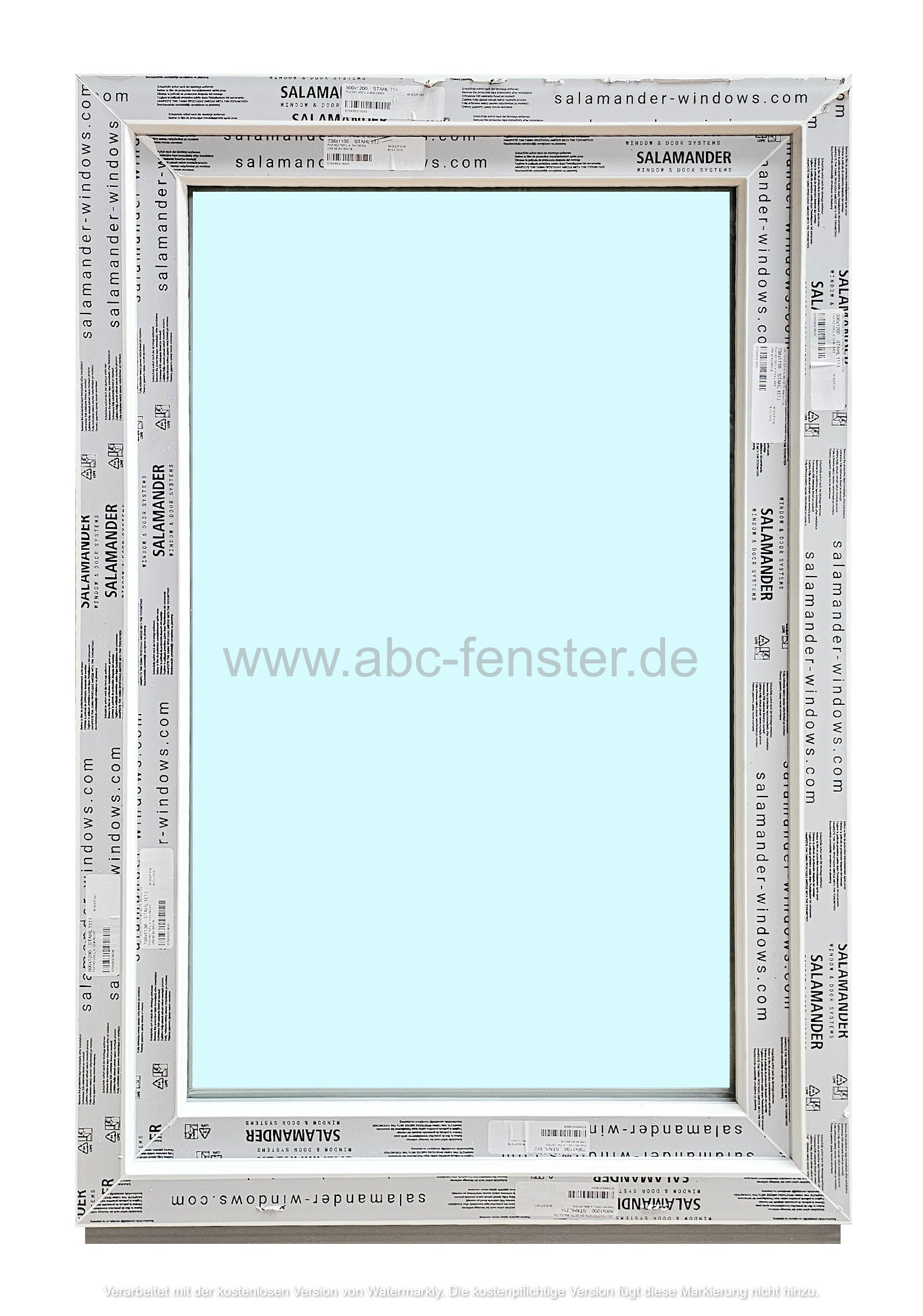 Kunststofffenster Salamander 80x120 cm (b x h), weiß, 3-fach Verglasung