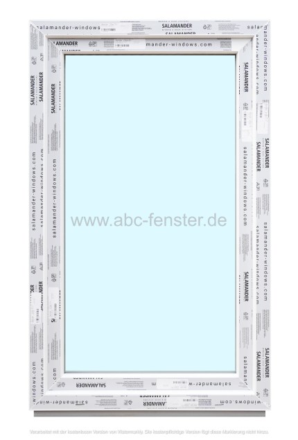 Kunststofffenster Salamander 80x130 cm (b x h), weiß, 3-fach Verglasung