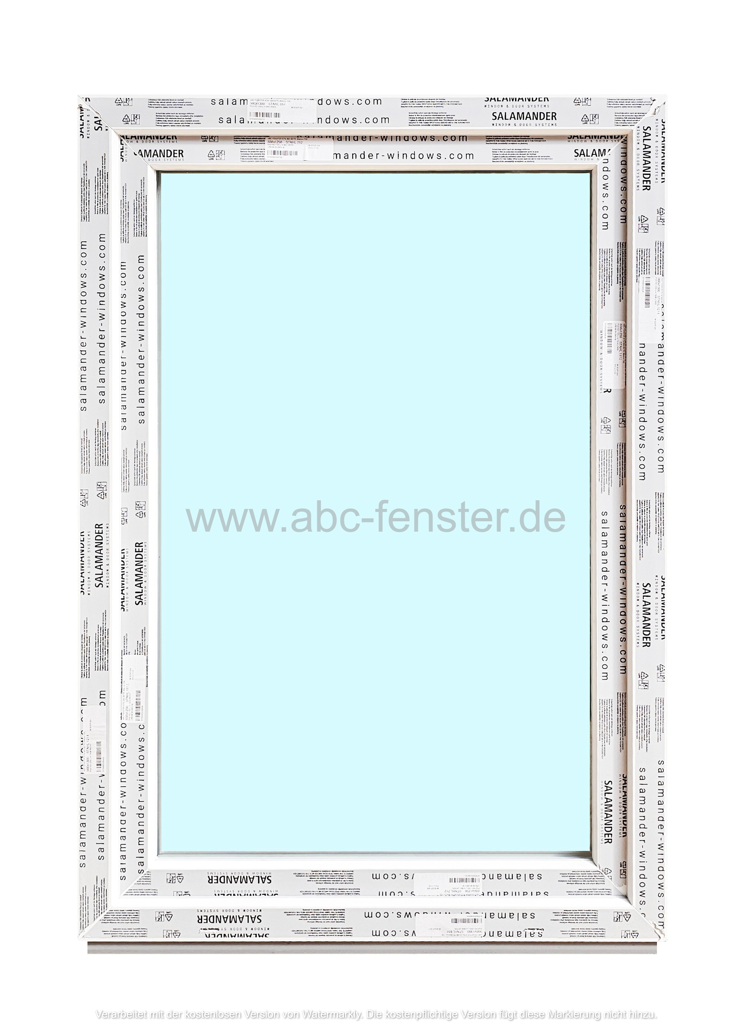Kunststofffenster Salamander 90x130 cm (b x h), weiß, 3-fach Verglasung