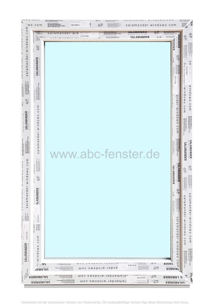 Kunststofffenster Salamander 90x140 cm (b x h), weiß, 3-fach Verglasung