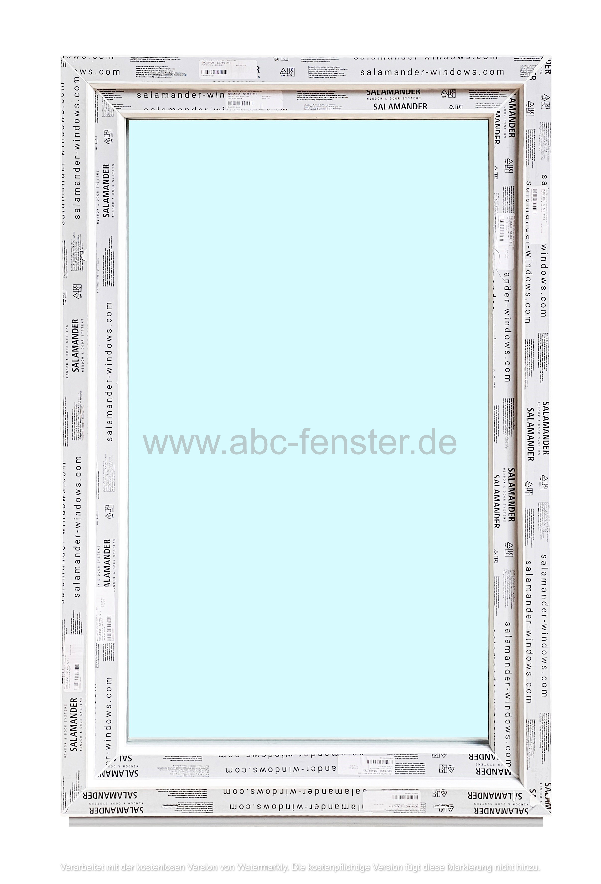 Kunststofffenster Salamander 90x140 cm (b x h), weiß, 3-fach Verglasung