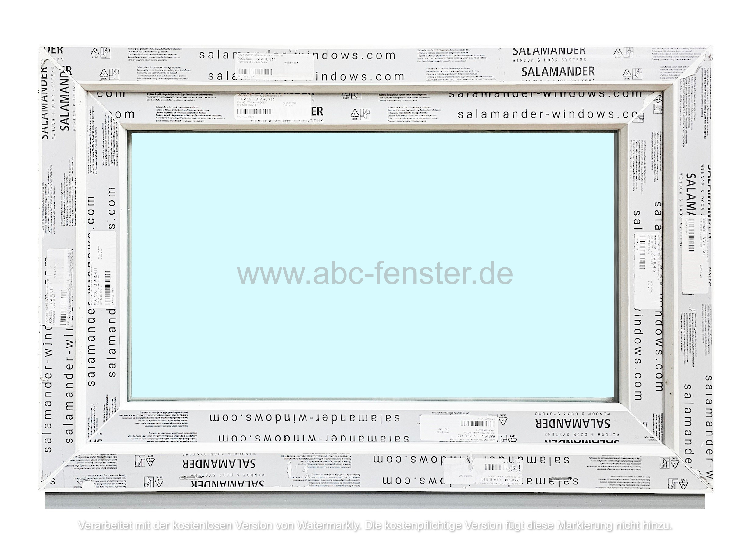 Kunststofffenster Salamander 90x60 cm (b x h), weiß, 3-fach Verglasung