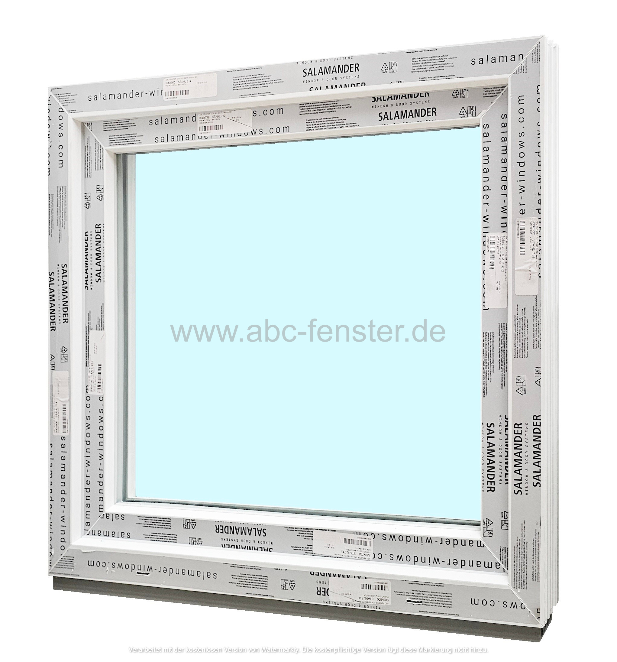 Kunststofffenster Salamander 90x80 cm (b x h), weiß, 3-fach Verglasung – Bild 2