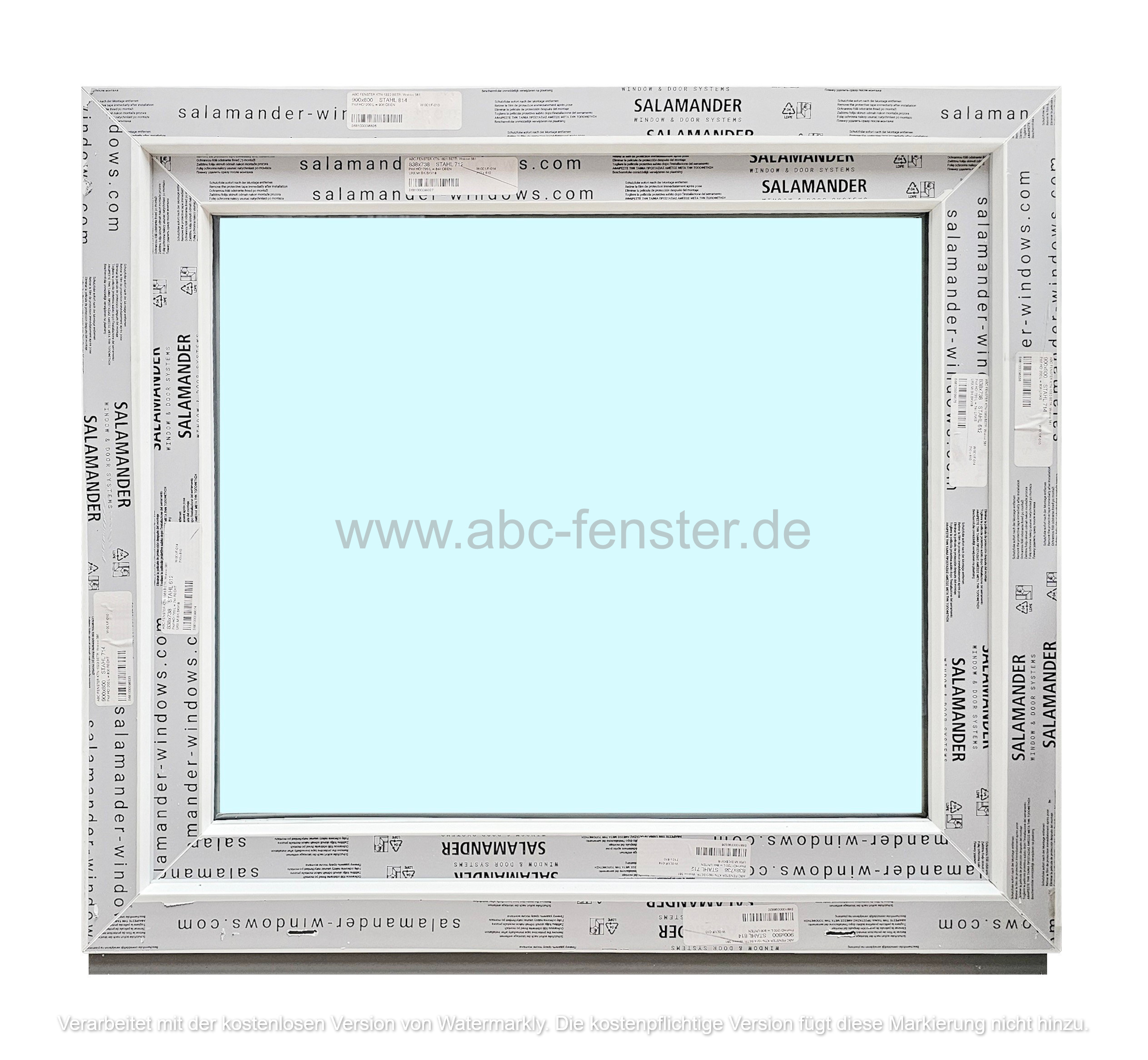 Kunststofffenster Salamander 90x80 cm (b x h), weiß, 3-fach Verglasung