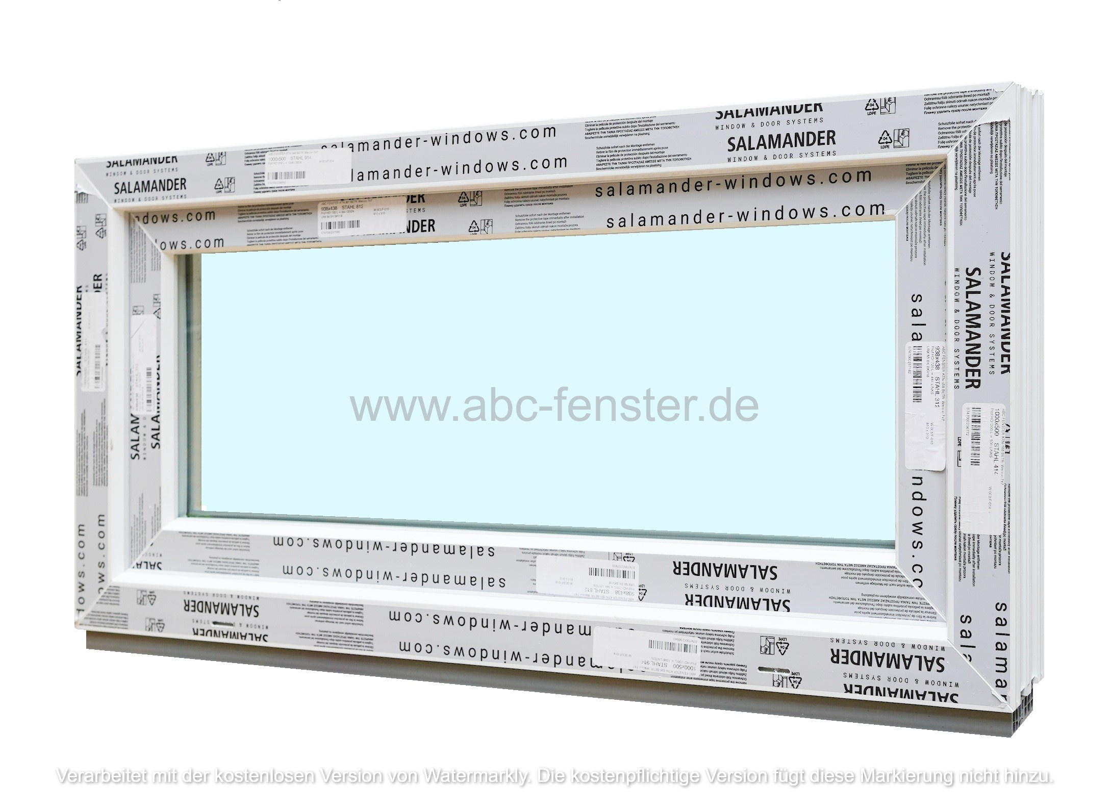 Kunststofffenster Salamander 80x40 cm (b x h), weiß, 3-fach Verglasung – Bild 2