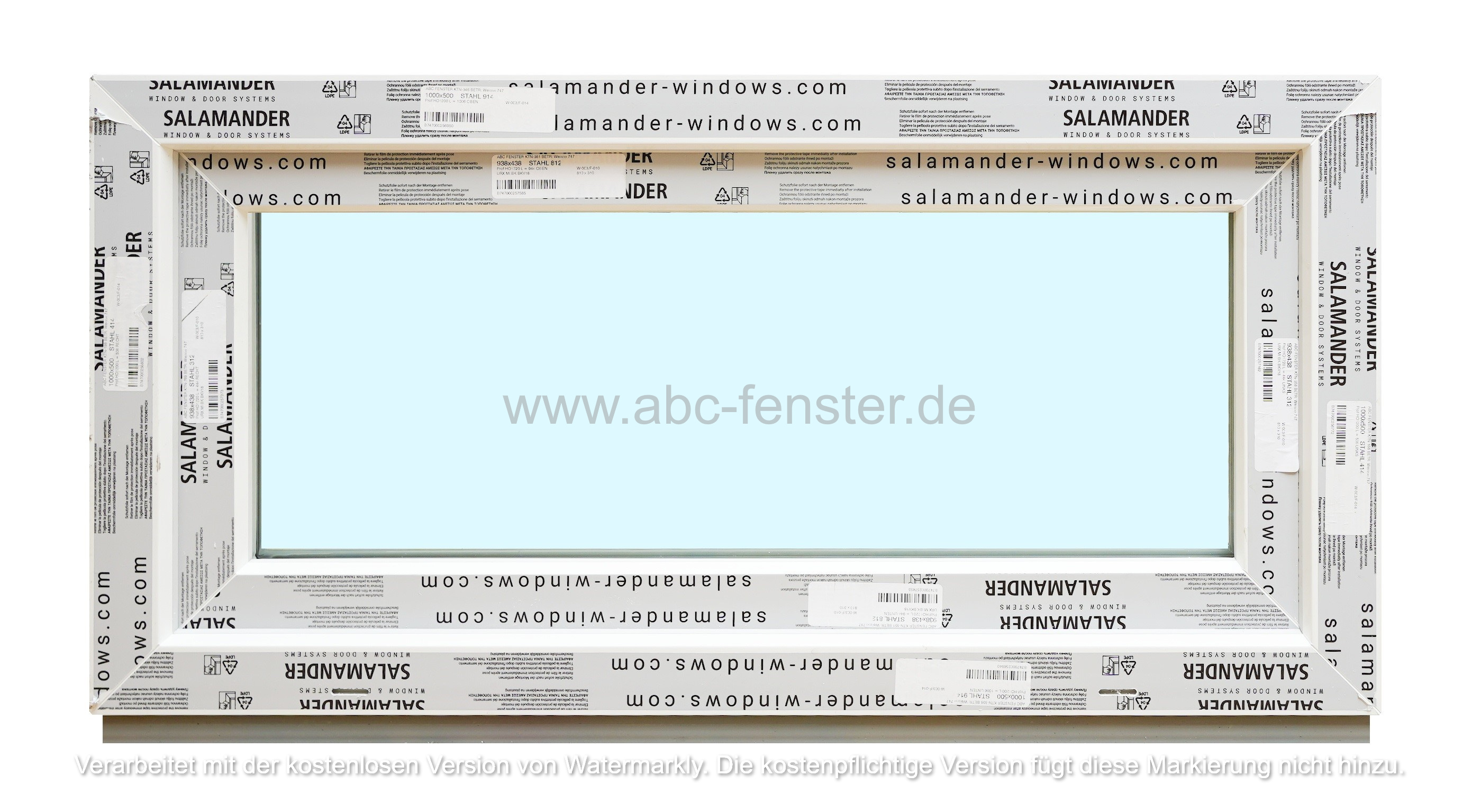 Kunststofffenster Salamander 80x40 cm (b x h), weiß, 3-fach Verglasung