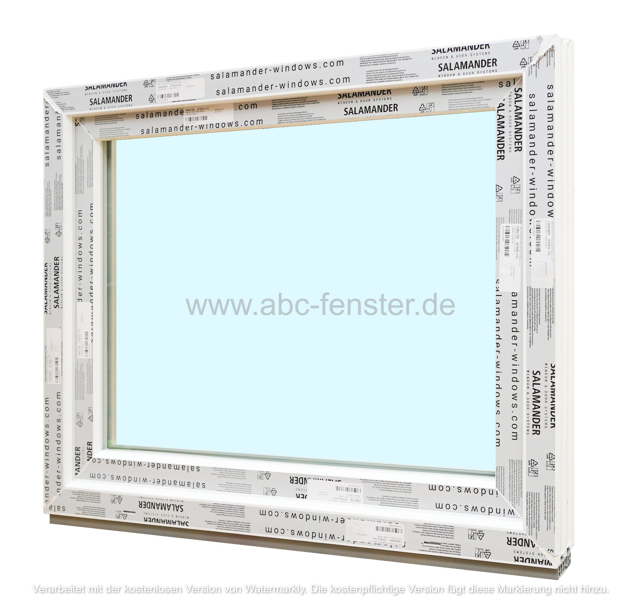 Kunststofffenster Salamander 100x80 cm (b x h), weiß, 3-fach Verglasung – Bild 2