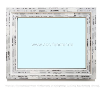 Kunststofffenster Salamander 100x80 cm (b x h), weiß, 3-fach Verglasung