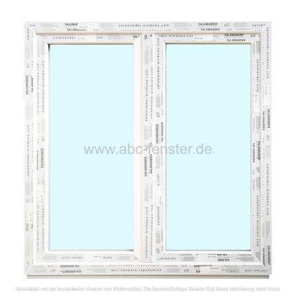Kunststofffenster 130x130 cm (b x h), weiß, 2-flügelig, 3-fach Verglasung