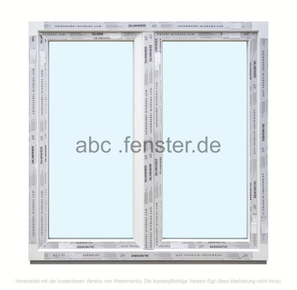 Kunststofffenster 140x140 cm (b x h), weiß, 2-flügelig, 3-fach Verglasung