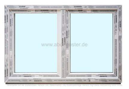 Kunststofffenster 150x100 cm (b x h), weiß, 2-flügelig, 3-fach Verglasung