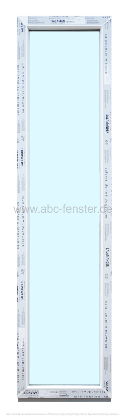 Kunststofffenster Festverglasung Salamander 50x200 cm (b x h), weiß, 3-fach Verglasung