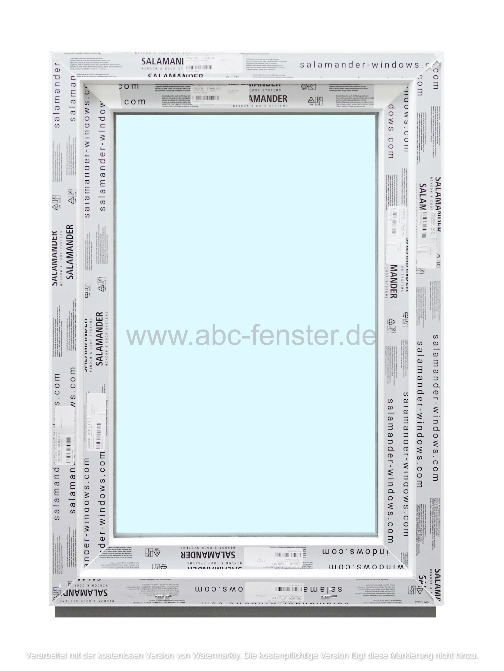 Kunststofffenster Salamander 70x100 cm (b x h), weiß, 3-fach Verglasung