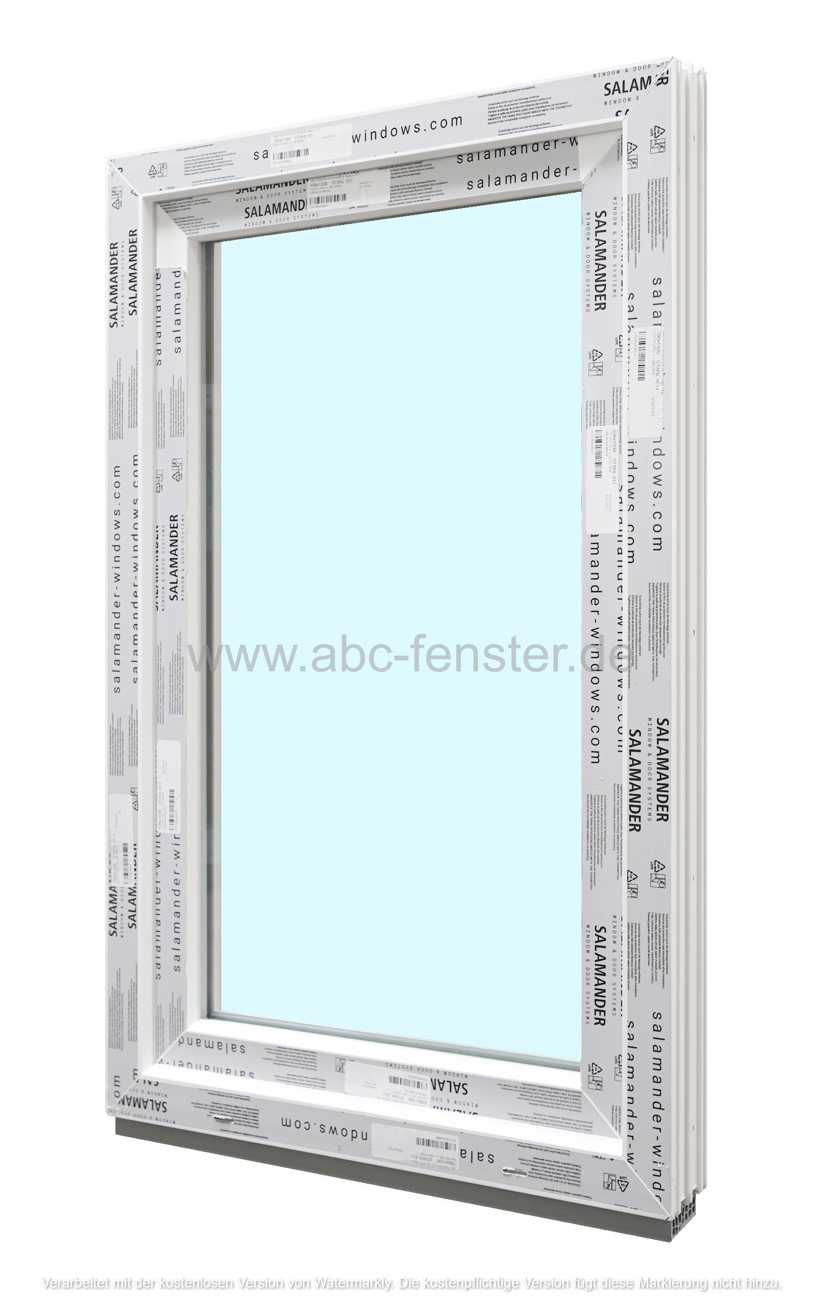 Kunststofffenster Salamander 70x100 cm (b x h), weiß, 3-fach Verglasung – Bild 2