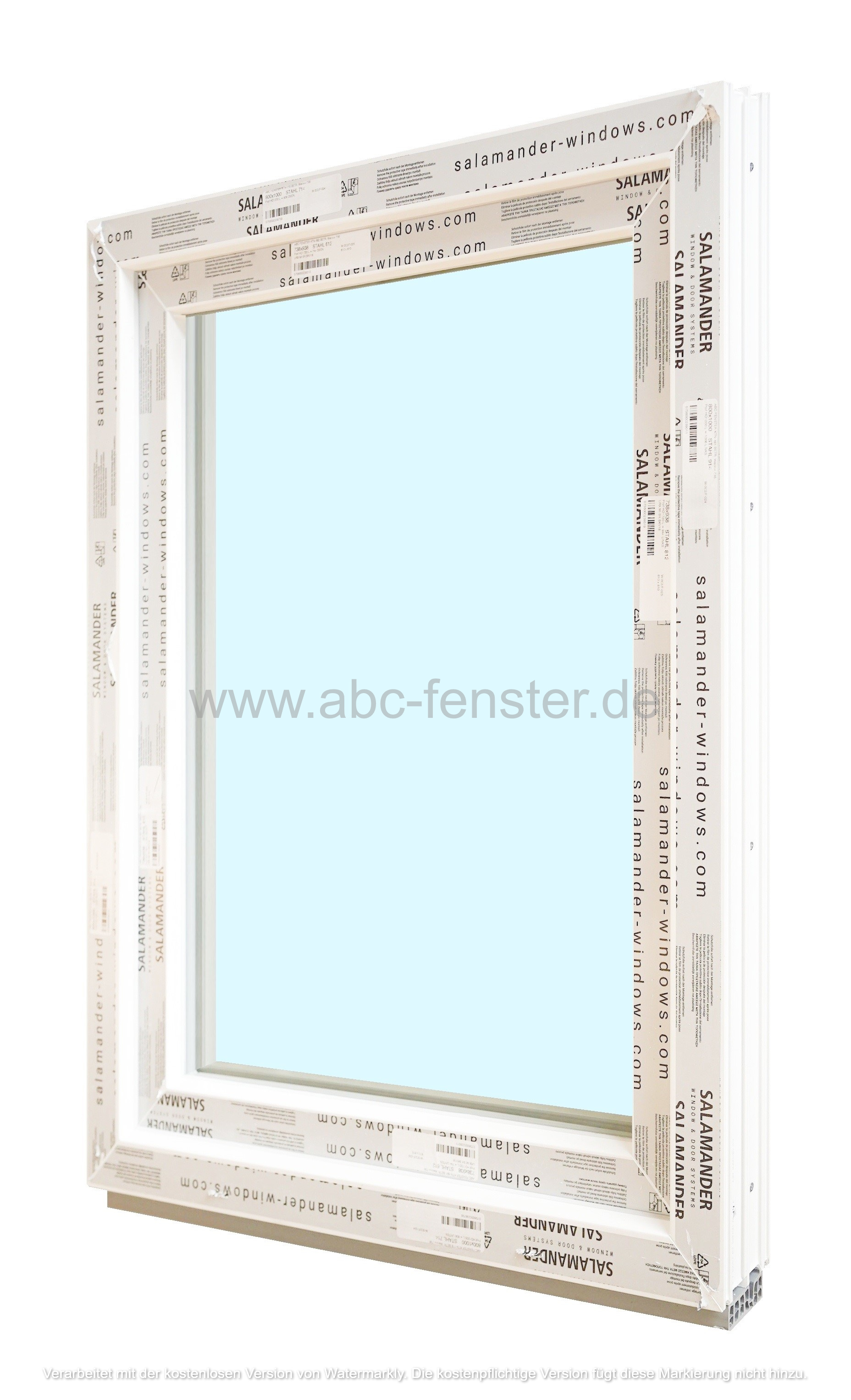 Kunststofffenster Salamander 80x100 cm (b x h), weiß, 3-fach Verglasung – Bild 2