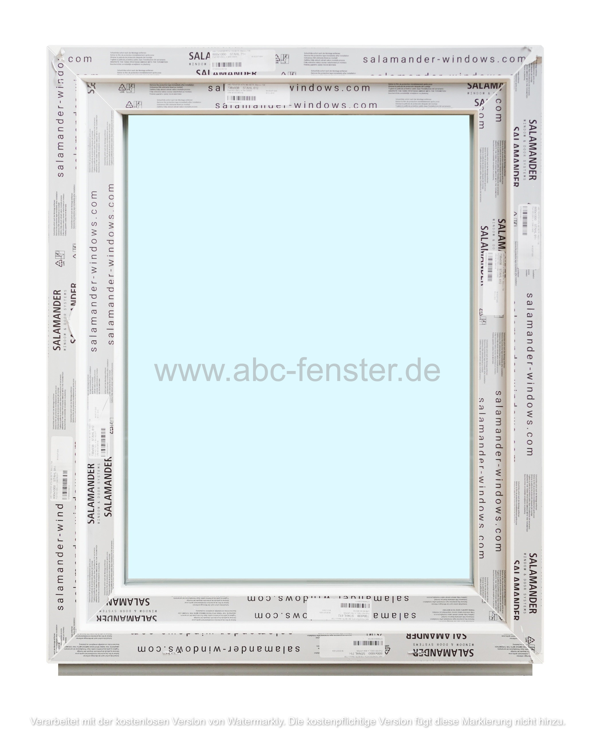 Kunststofffenster Salamander 80x100 cm (b x h), weiß, 3-fach Verglasung