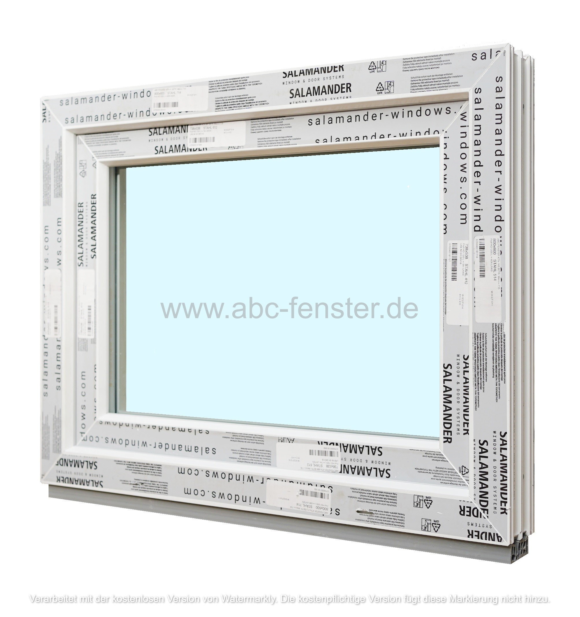 Kunststofffenster Salamander 60x50 cm (b x h), weiß, 3-fach Verglasung – Bild 2