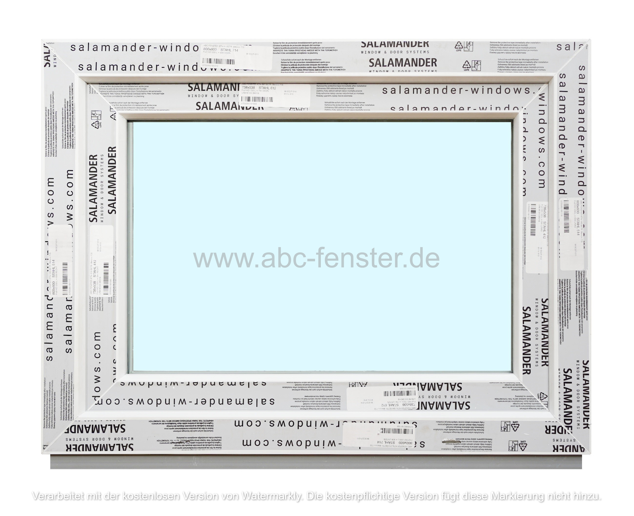 Kunststofffenster Salamander 60x50 cm (b x h), weiß, 3-fach Verglasung