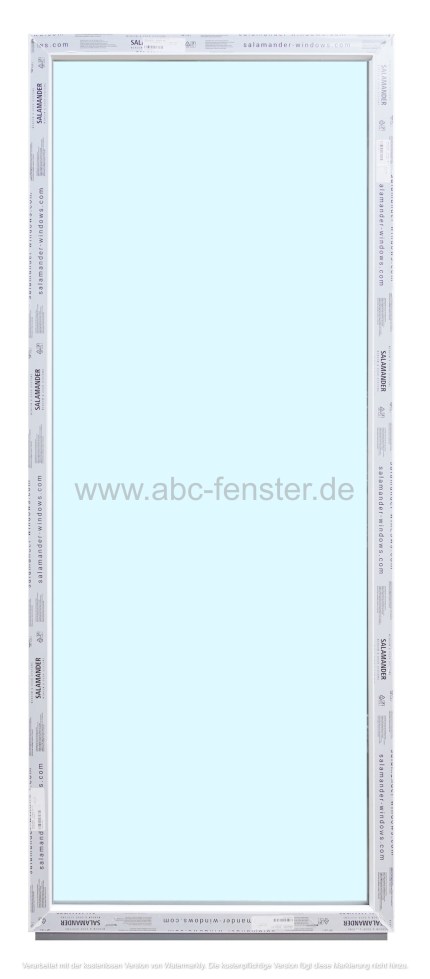 Kunststofffenster Festverglasung Salamander 90x220 cm (b x h), weiß, 3-fach Verglasung