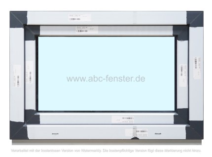 Kunststofffenster Salamander 90x60 cm (b x h), Aussendekor anthrazit und innen weiß, 3-fach Verglasung