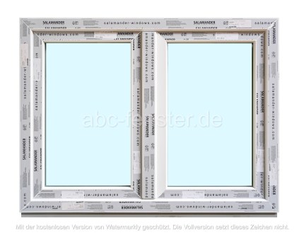 Kunststofffenster 120x90 cm (b x h), weiß, 2-flügelig, 3-fach Verglasung