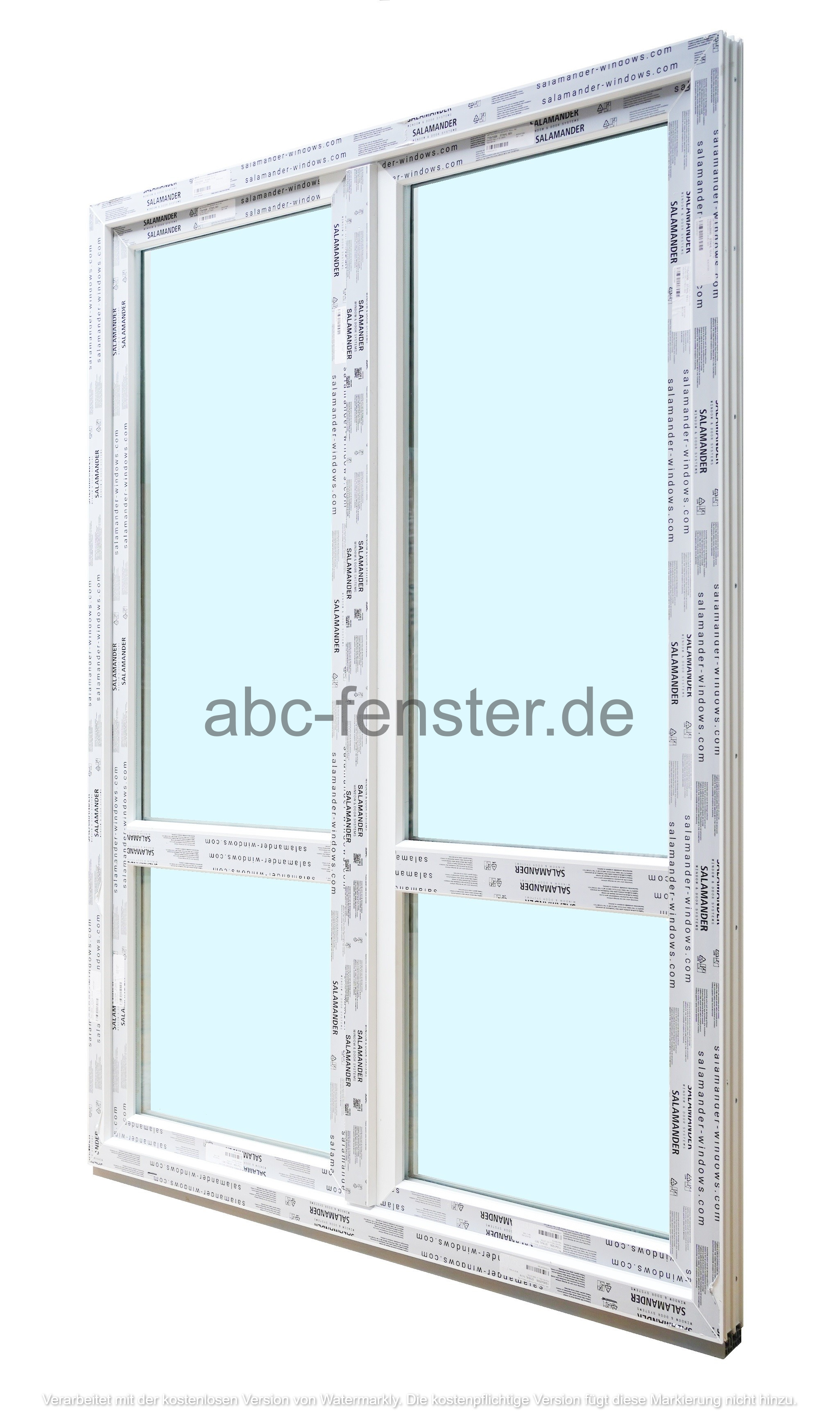 Kunststoffbalkontür 150 cm breit x 200 cm hoch, 2-flügelig, (weiß), 3-fach Verglasung – Bild 2