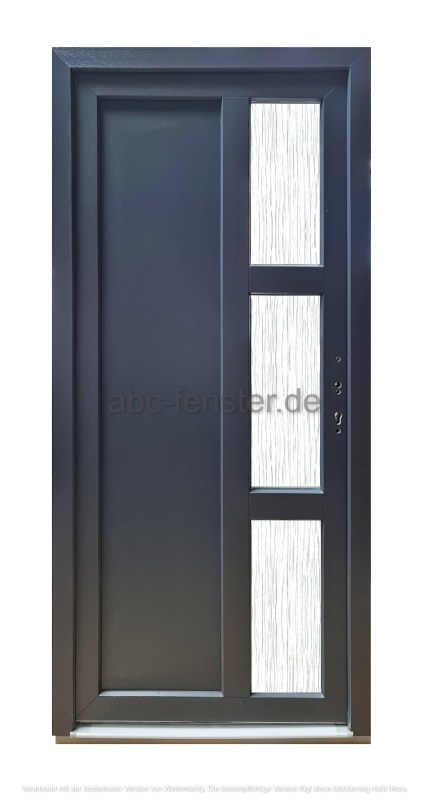 Salamander Kunststoff Haustüre 95x205 cm (Aussendekor anthrazit und innen weiß), HT2