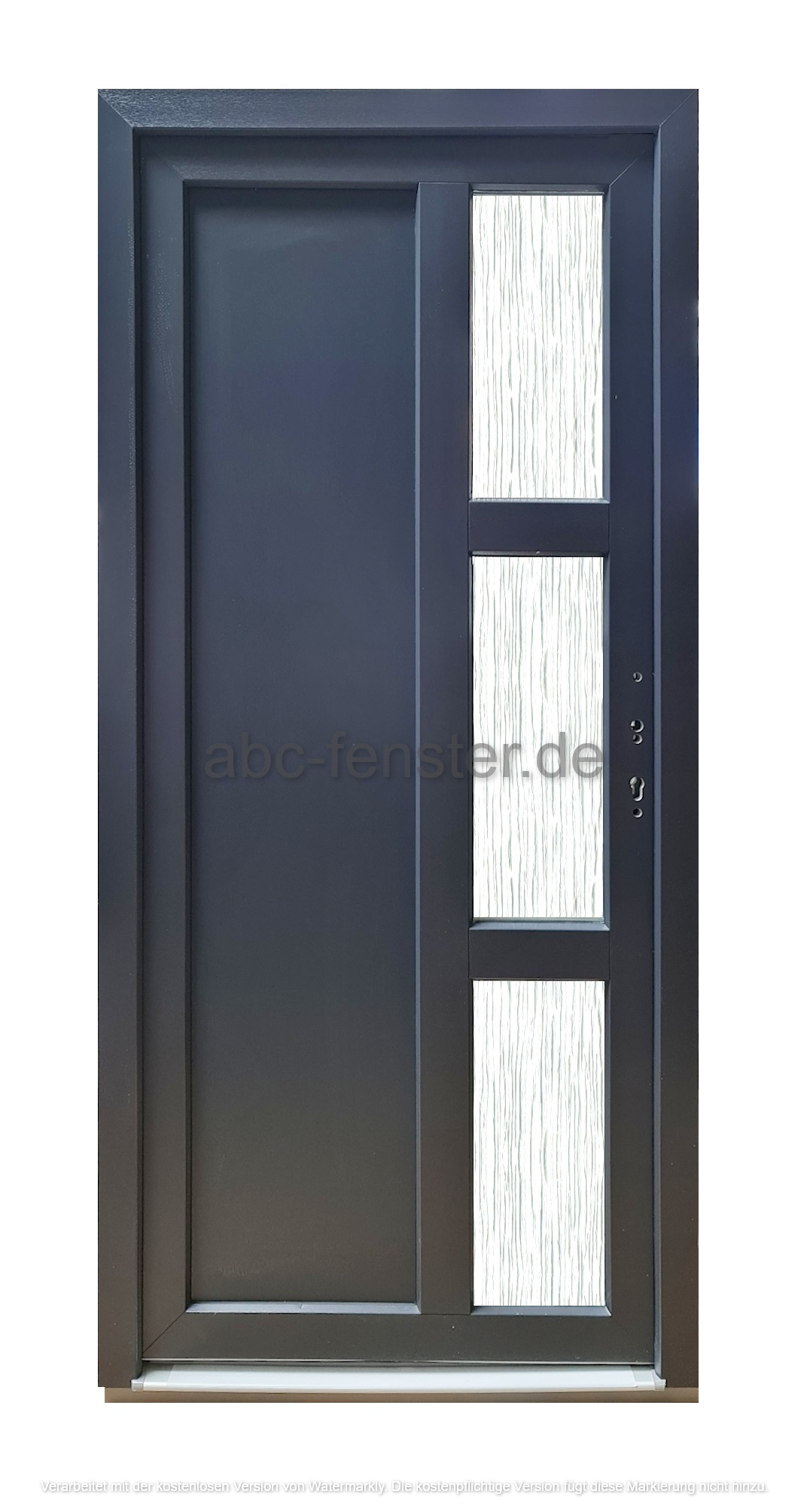 Salamander Kunststoff Haustüre 95x205 cm (Aussendekor anthrazit und innen weiß), HT2