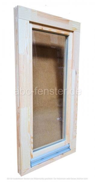 Holzfenster 60x120 cm, Europrofil Kiefer