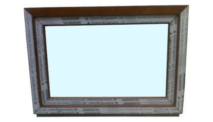 Kunststofffenster Salamander 100x70 cm (b x h), Aussendekor eiche gold und innen weiß, 3-fach Verglasung