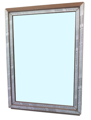 Kunststofffenster Salamander 110x150 cm (b x h), Aussendekor eiche gold und innen weiß, 3-fach Verglasung