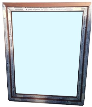 Kunststofffenster Salamander 120x150 cm (b x h), Aussendekor eiche gold und innen weiß, 3-fach Verglasung