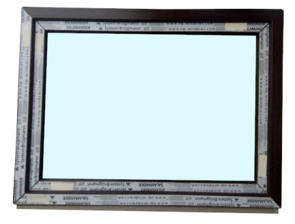 Kunststofffenster Salamander 120x90 cm (b x h), Aussendekor mooreiche und innen weiß, 3-fach Verglasung