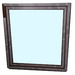 Kunststofffenster Salamander 150x150 cm (b x h), Aussendekor eiche gold und innen weiß, 3-fach Verglasung