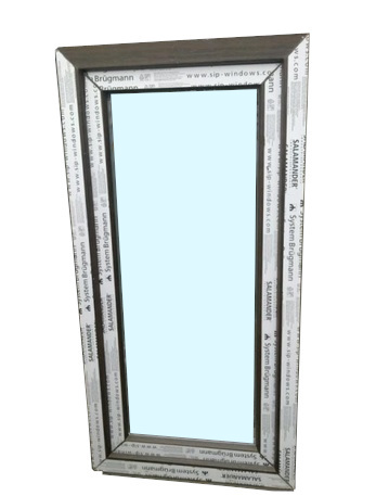 Kunststofffenster Salamander 60x120 cm (b x h), Aussendekor mooreiche und innen weiß, 3-fach Verglasung