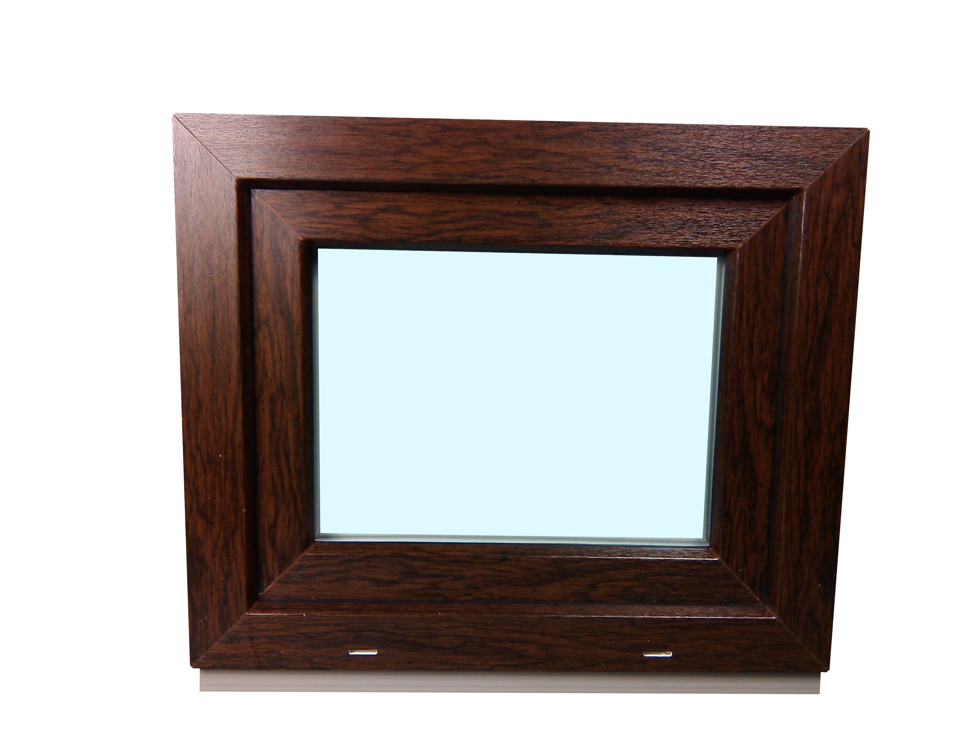 Kunststofffenster Salamander 60x50 cm (b x h), Aussendekor mooreiche und innen weiß, 3-fach Verglasung