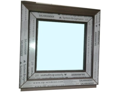 Kunststofffenster Salamander 60x60 cm (b x h), Aussendekor mooreiche und innen weiß, 3-fach Verglasung